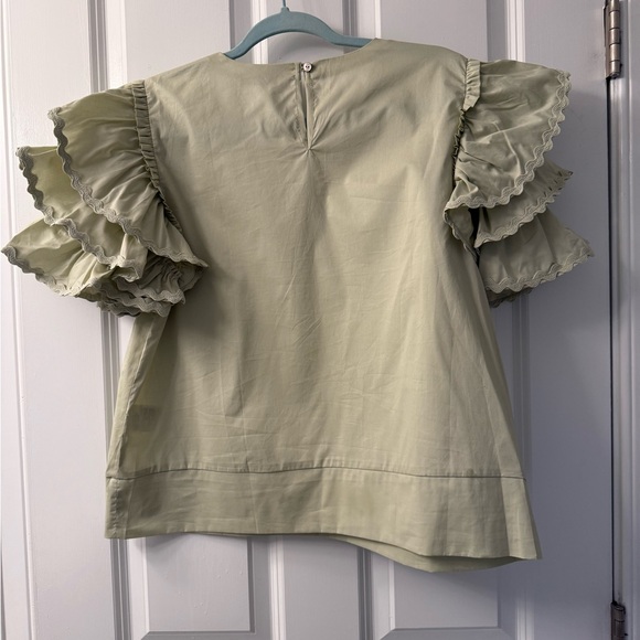 NWT Harshman Juliette Blouse in Soft Green - Picture 6 of 9
